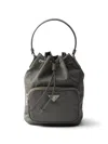 Prada Duet Drawstring Bucket Bag In Black