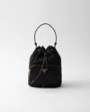 Prada Borsa A Secchiello Re-edition 1978 In Re-nylon Nero Donna In Black