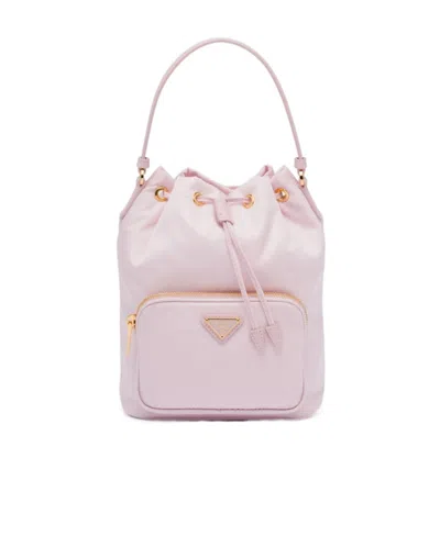 Prada Duet Re-nylon Shoulder Bag In Snow Pink