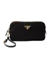 Prada Re-edition 1978 Re-nylon And Saffiano Leather Pouch In Black