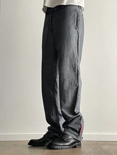 Pre-owned Prada Early 2000's Velcro Pants In Blue