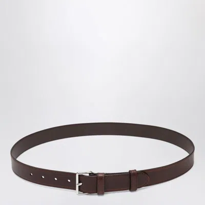 Prada Ebony Colour Belt In Aged In Brown