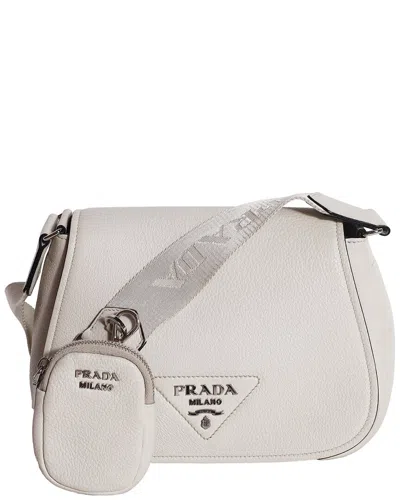 Prada Ecru Vitello Daino Re-edition Flap Shoulder Bag (authentic Pre-loved)