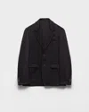Prada Single-breasted Cashmere Jacket In Black