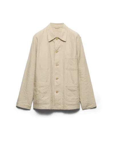 PRADA SINGLE-BREASTED LINEN JACKET