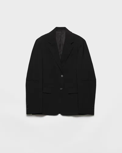 PRADA EINREIHIGE JACKE AUS SUPERFINE-WOOL