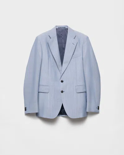 PRADA EINREIHIGE JACKE AUS WOLLE UND MOHAIR