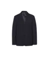 Prada Navy Single Breasted Blazer In Navy