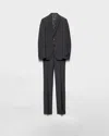 Prada Wool And Mohair Single-breasted Suit In Slate Gray