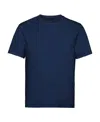 Prada Logo-embroidered Crew-neck T-shirt In Blue