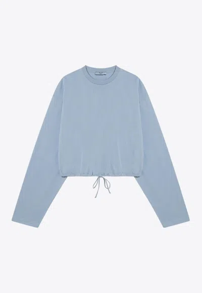 PRADA ELASTIC HEM LONG-SLEEVED T-SHIRT
