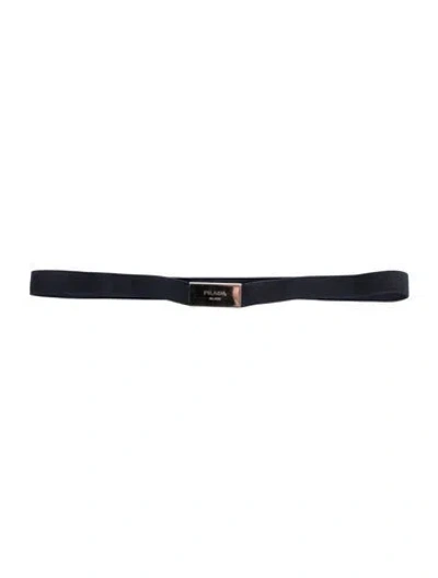 Pre-owned Prada Elastic  Headband In Blue