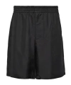 Prada Elastic Rope Belt Shorts In Black