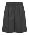 Prada Charcoal Wool Shorts In Gray