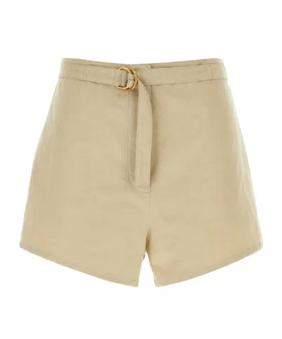 PRADA PRADA ELASTICATED WAISTBAND BELTED SHORTS