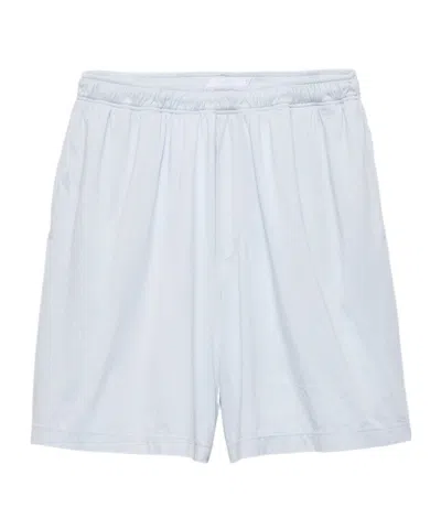 Prada Elastic Waist Shorts In Blue