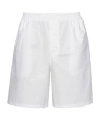 Prada Elastic Waist Side Pocket Shorts In White