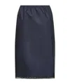 Prada Elastic Waist Skirt In Blue