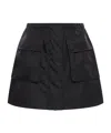 Prada Re-nylon Triangle Logo Mini Skirt In Black