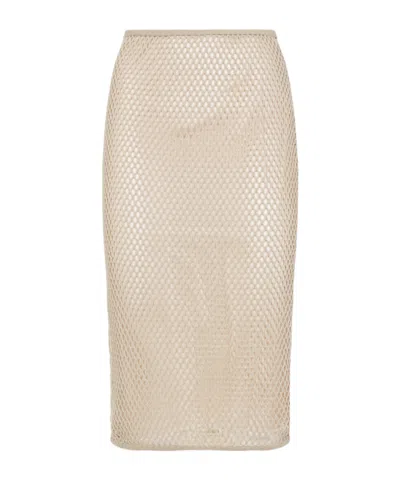 PRADA PRADA MESH MIDI SKIRT