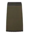 Prada Elastic Waist Skirt In Green