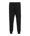 Prada Mens Black Contrast-trim Tapered-leg Cotton And Nylon Jogging Bottoms In Black