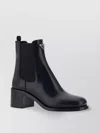 Prada Elasticated Leather Ankle Chelsea Boots