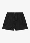 Prada Elasticated Logo Shorts In Black