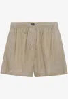 Prada Elasticated Mini Shorts In Brown