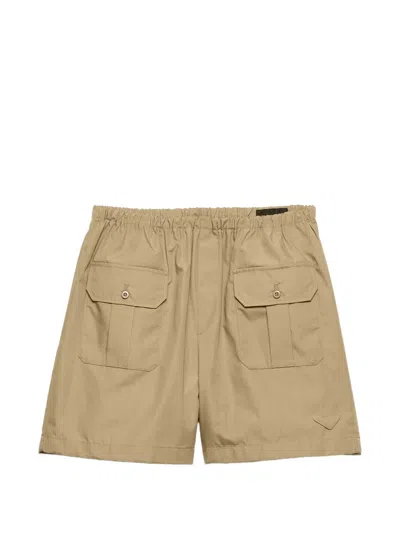 Prada Elasticated-waist Cargo Shorts In Neutral