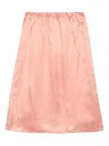 Prada Washed Satin Skirt In Pink