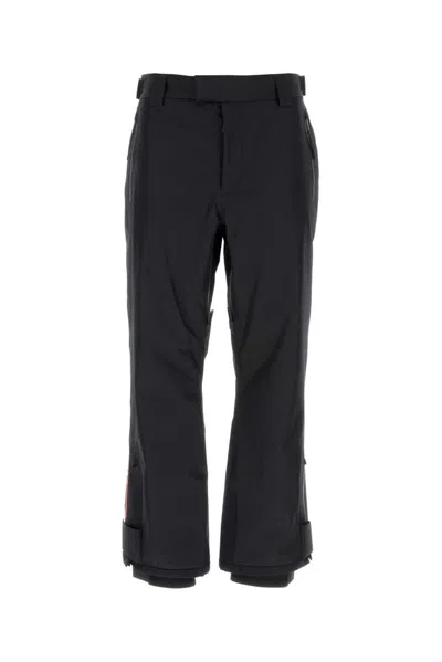 Prada Elasticated Waistband Pants In Black