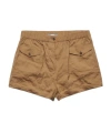 Prada Elasticated Waistband Stretched Shorts In Brown