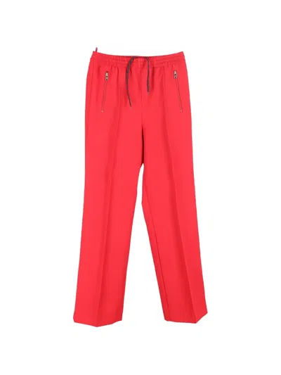Pre-owned Prada Elasticated-waistband Trousers In Red