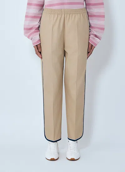 Prada Elasticated Waistband Trousers In Sand