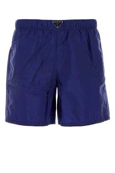 Prada Electric Blue Re-nylon Swimming Shorts