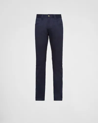 Prada Elegant Multi-pocket Pants For Men In Navy