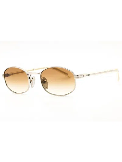 Prada Elegant Oval Sunglasses For Women In Orange