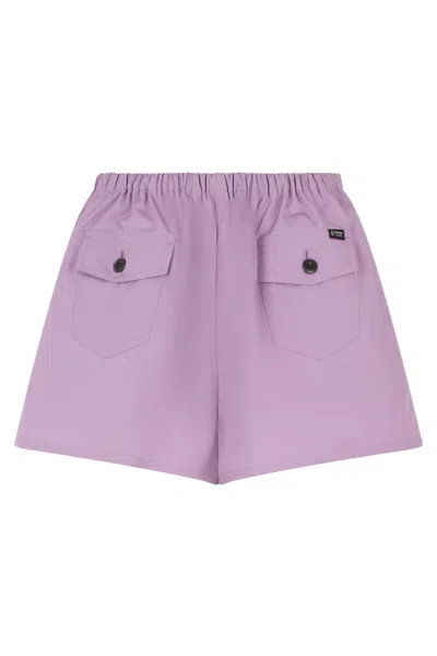 Prada Elegant Purple High-waisted Shorts In Pink