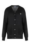 Prada Black Cardigan In Recycled Silk In Black