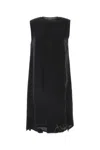 Prada Black Silk Dress In Black