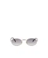 Prada Sunglasses With The Iconic Metal Plaque In Faint Golden