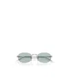 Prada Elliptical Sunglasses In Gray
