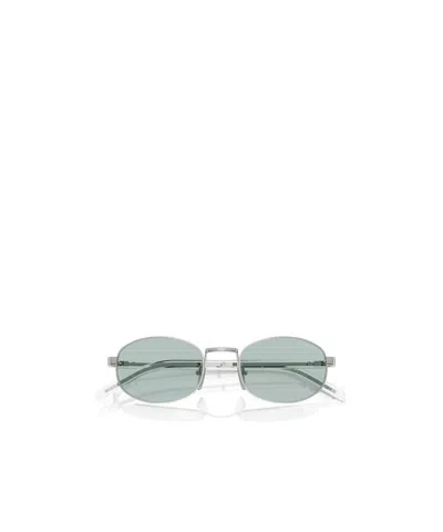 Prada Elliptical Sunglasses In Gray