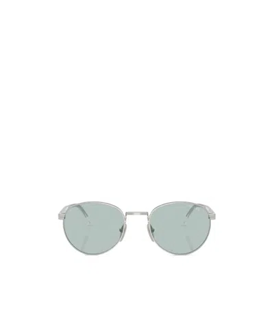 Prada Elliptical Sunglasses In Gray