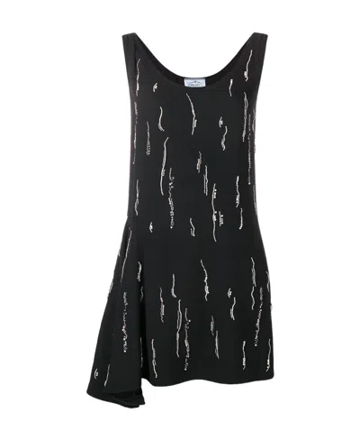 PRADA EMBELLISHED ASYMMETRIC DRESS