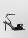 PRADA EMBELLISHED PATENT LEATHER SANDALS WITH STILETTO HEEL