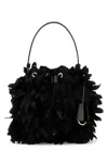 Prada Embellished Satin Mini Bucket Bag