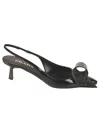 Prada 55 Slingback Pumps In Patent Leather In Black