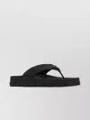 Prada Embellished Strap Rubber Thong Sandals
